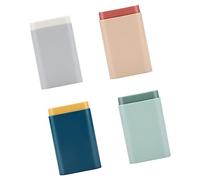 FRCOLOR 2 Series De Almacenamiento De Embalaje Cajas Pequeño Pastillero De Viaje Portátil Lata De Negro Pastillero Pequeño Envase Caso Sencillo Abdominales 4 Piezas