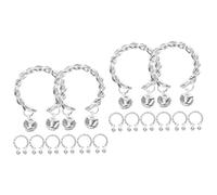 FRCOLOR 2 Series Pulsera De Campana Anillos Ajustables Para Mujer Anillos De Aleación De Mujer Anillo De Campanas Decoración Del Anillo De Dedo De Las Mujeres Suena La Campana 8 Piezas*2