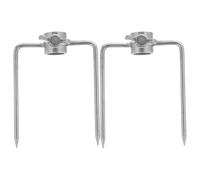 FRCOLOR 2 tenedores de acero inoxidable para asador, de 2 puntas para asar | Apto para asadores de 0,83", herramienta para asar a la parrilla, barbacoas, picnics, brochetas para salchichas de