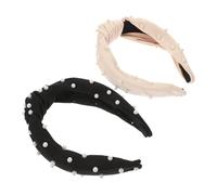 FRCOLOR 2 Uds Bandanas Para El Pelo Para Mujer Pinzas Para El Pelo Cuerda De Perlas Para El Pelo Diademas Con Diamantes De Imitación Joyas Para El Pelo Pañuelo Diadema De