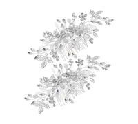 FRCOLOR 2 Uds Peine Para El Cabello De Boda Con Diamantes De Imitación, Peines Laterales Para Novia, Joyería Nupcial, Pieza Para El Cabello De Boda, Peineta Para Novia, Pieza Para El