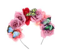 FRCOLOR 2 Uds Tocado De Diademas Para Mujer Diadema Floral Tocado Floral Diademas De Para Graduación Diadema Decorativa Diadema De Halloween Tela Púrpura