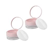 FRCOLOR 2 Unidades De Estuche para Polvos Sueltos Contenedor De Polvo con Espejo Pequeño Organizador De Maquillaje Tarro Vacío para Polvos Sueltos Contenedores Pequeños Soporte para