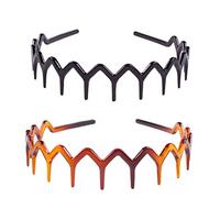 FRCOLOR 2 Unids Resina Dientes Peine Pelo Aro Hairband Tiburones Diente Peine Diadema Antideslizante Accesorios para El Cabello Unisex Hombres Mujeres Accesorios para El Cabello
