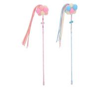 FRCOLOR 2 Varillas de Juguete para Gatos Interactivo, Diseño Resistente a Mordidas y Arañazos, Colores Rosa y Azul, Varillas Livianas para Estimular Sentidos y Juego Interior