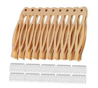 FRCOLOR 20 Peines Metálicos Para El Pelo 10 Dientes Para Manualidades Para Bodas Velos De Novia Tocado Decorativo Moño Francés Pinza Para Recogido