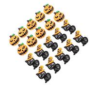 FRCOLOR 20 piezas Adornos Planos de Calabaza para Halloween Accesorios DIY para Manualidades Decoración Práctica para Fiestas Complementos Duraderos para Bisutería y Cabello