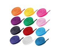 FRCOLOR 20 Piezas Cordoneras Planas Coloridas para Zapatillas Deportivas Cuerdas de Repuesto para Sneakers y Aleatorios Color Aleatorio
