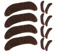 FRCOLOR 20 Piezas de Bigotes y Barbas Postizas Autoadhesivas Marrón Realistas para Disfraz de Barba Pirata y Cosplay de Adultos, Accesorio de Vello Facial para Fiestas y Actuaciones