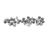 FRCOLOR 20 Piezas de Patas Metálicas para Bolsos de Aleación de Zinc Plata Tornillos, Accesorios Aplicables para Hacer Bolsos y Recambios para Maletas