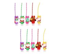 FRCOLOR 20 Piezas Funda Navideña De Silicona Para Botella Portabotellas Portátil Botella De Viaje Vacía Para Niños Botella De Maquillaje Recargable Llavero Botella Vacia Gel De Sílice