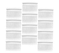 FRCOLOR 20 Piezas Inserto de peine de plástico transparente 20 piezas peine de novia peine de plástico resistente peine de pelo de peines para cabello fino peine de pelo para mujer boda