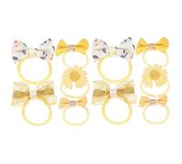 FRCOLOR 20 Piezas Scrunchie Tul Lazo De Pelo De Flores Accesorios Para El Cabello Para Niñas Accesorios Para El Cabello De Girasol Manguito De De Caballo Yellow Malla