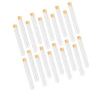 FRCOLOR 20 Piezas Tubo de Ensayo de Vidrio Fondo Redondo, Cierre Hermético sin Fugas, Adecuado para Experimentos Científicos y Manualidades en Laboratorio