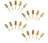 FRCOLOR 20 Tubos Vacíos de Brillo Labial Mini de 12 Ml Envases Rellenables de Plástico Transparente Aplicador Envases DIY para Muestras y Almacenamiento Seguro Color Dorado