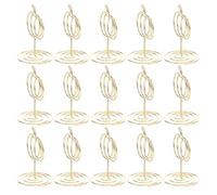 FRCOLOR 20 Unidades Soportes para Tarjetas de Lugar Metálicos Diseño de Calabaza Dorada, Compactos y Estables para Cenas Familiares y Eventos de Oficina en Otoño