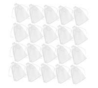 FRCOLOR 200 Piezas Bolsa De Malla Con Cordón Bolsas De Organza 4x6 Bolsa De Chocolate Con Cordón Favor Bolsas Pequeñas Bolsas De Pequeñas Bolsas De Cordón Mini Dulces Organdí