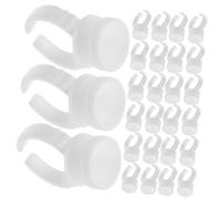FRCOLOR 200 Piezas Copa De Anillo De Pegamento Soportes De Plástico Para Pegamento De Pestañas De Anillos Pequeños Copas De Pigmento Para Tatuajes Salón De Belleza