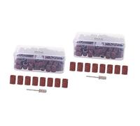 FRCOLOR 200 Uds Anillos De Lijado Kits De Decoración De Uñas Banda De Lijado Brocas De Arena Para Taladro De Uñas Herramienta De Perforación Tela Abrasiva De Resina Manicura Marrón