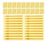 FRCOLOR 200 Unidades Etiqueta para Manómetro de Presión Flecha Triangular Reflectante, Material Pvc Amarillo, Adecuado para Talleres y Plantas, Fácil Identificación y Resistencia al Agua