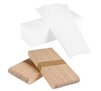 FRCOLOR 200piezas Tiras De Cera Facial y Corporal Con Palitos De Madera Kit De Depilación Para Mujeres Fácil De Usar