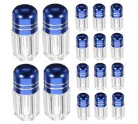 FRCOLOR 20piezas Botellas De Pastillas Mini Transparentes Contenedores De Plástico Vacíos Para De Prácticos Tapa Organizador De y Píldoras Color Azul