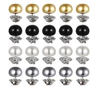 FRCOLOR 20piezas Botones sin Costura de Metal Extraíbles para Camisa Abotonada Botón de Perla Instantáneo y Botón de Repuesto para Vestidos y Ropa sin Costuras Cierre Color Aleatorio
