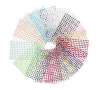 FRCOLOR 20piezas Pegatinas De Gemas Acrílicos Gemas Planas Redondas Para Manualidades Diy Decoración De Uñas y Joyería Facial Autoadhesivas Brillantes