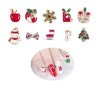 FRCOLOR 20piezas Pegatinas Uñas Navidad Decoración Adhesiva Nail Art Diseño Aleatorio Joyería Uñas Femenina Calcomanías Resistentes Para Fiestas y Eventos Navideños