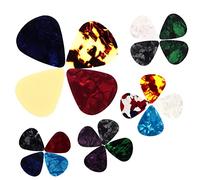 FRCOLOR 20piezas Púas De Guitarra De Xylonite Para Dedos Paquete Variado De Púas Gruesas Para Guitarra Eléctrica Acústica y Ukelele Para Tocar Conciertos