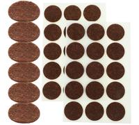 FRCOLOR 225 Piezas Almohadillas de Fieltro Adhesivas Marrones, Redondas | Protección Antideslizante y Deslizamiento Suave, Uso en Patas de Mesita y Suelos de Oficina o Baldosa