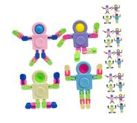 FRCOLOR 24 Piezas Juguete Sensorial Fidget de Robot Desmontable de Autoconstrucción para Aliviar Estrés la Oficina Hogar Juguete Educativo y Divertido