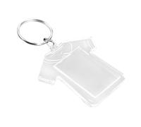 FRCOLOR 24 Piezas Llaveros Transparentes Forma de Ropa Marco de Fotos Decorativo para Bolsos y Móviles