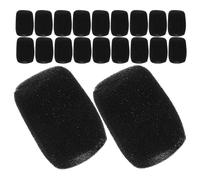 FRCOLOR 24 Protectores Antiviento para Micrófono de Mano, Esponja Parabrisas para Estudio y Canto, Filtro Antipop Reducción de Ruido, Color Negro, Paquete de 24 Unidades para Grabaciones