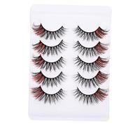FRCOLOR 25 pares de pestañas para maquillaje de ojos, peine de pestañas, clip de pestañas, juego de pestañas de cocaiin, esponjoso, natural, suave, maquillaje de ojos, extender la fibra 3D