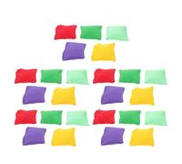 FRCOLOR 25 Piezas Sacos Cuadrados para Lanzar de Bolsas de Frijoles para Colores Sólidos Doble Capa Anti-Fugas para Actividades al Aire y Desarrollo de Coordinación Mano-Ojo