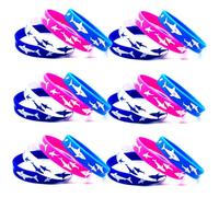 FRCOLOR 25piezas Pulsera De Silicona Forma De Tiburón Para Fiestas Regalos Creativos y Recuerdos De Cumpleaños Adolescentes Pulseras De Silicona Por Paquete Color Aleatorio