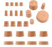 FRCOLOR 25piezas Tapones de Corcho para Botellas de Vino de Variados Material de Alimenticio Diseño para Fácil Inserción y Sellado Aptos para Botellas de Vino Cerveza y Vinagre Uso Hogar