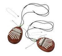 FRCOLOR 2juegos Mini Piano de Pulgar de Teclas Kalimba Instrumento Musical Portátil de Madera Fácil de Aprender para Principiantes para Tocar Casa o Actividades al Aire