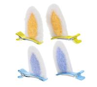 FRCOLOR 2pares Bunny Ear Hair Clips for Girls Kawaii Easter Hair Barrettes for Teens and