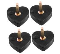 FRCOLOR 2pares Tapas De Tacón Para Reparación De Zapatos Altos Negro Con Núcleo Grueso y Fino Puntillas De Repuesto Resistentes y Fáciles De Cambiar Para Mujer