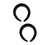 FRCOLOR 2pcs Dame Perlhaar haarschmuck haarband haar zubehör hair- Haarbänder für Mädchen Turbanten für Frauen deko Haar fusseln Kopf fusseln Breitseite schmücken Stirnband Fräulein