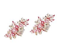 FRCOLOR 2pcs Haarpfropfen Kopfschmuck aus Kristall für die Braut Haarschmuck für die Braut Haarspangen Haarklammer Tiara Haarnadel Hochzeitshaarschmuck für Bräute hochzeit braut kopfschmuck