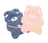 FRCOLOR 2pcs Handwärmer Winterversorgung Heißflasche Mädchen Bauchpflege Winter wärmer Beär Wasserinjektionsbeutel warme Tasche tragen Wasserbeutel Thermotasche Student Flanell