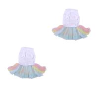 FRCOLOR 2pcs Pet Hundekleid Kleider für den Sommer ädchen Nachthemd aus Spitze Outfit für ädchen Sommerröcke Lumae Rock Kleidung für Haustiere Haustier Hund Cupcake Kleid