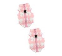 FRCOLOR 2pcs Princesas Acuario Decoraciones Otoño e Invierno Ropa Perro Suministros Juguetes para Dragones Barbudos Arena para Gatos Ropa para Mascotas Disfraces Abrigo Rosa