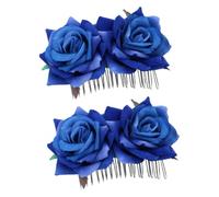 FRCOLOR 2pcs Rosen-Haarschmuck hair styling haarblume girl Haarspangen für Damen Hochzeit Stirnband Haarnadel Haarschmuck für die Hochzeit Floral Haarkamm Blumenkamm Mädchen Kopfbedeckung