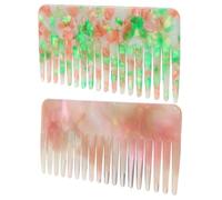 FRCOLOR 2piezas Antiestática Para Cabello Peine De Dientes Anchos Para Peinar y Desenredar