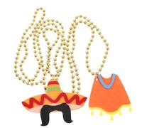 FRCOLOR 2piezas Collar Mexicano De Fiesta Temática Dije De Carnaval Colgante Encantador
