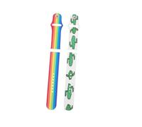 FRCOLOR 2piezas Correa De Reloj Cactus Rainbow Silicona Para Reloj Para Actividades Diarias Correas De Repuesto Diseño De Impresión